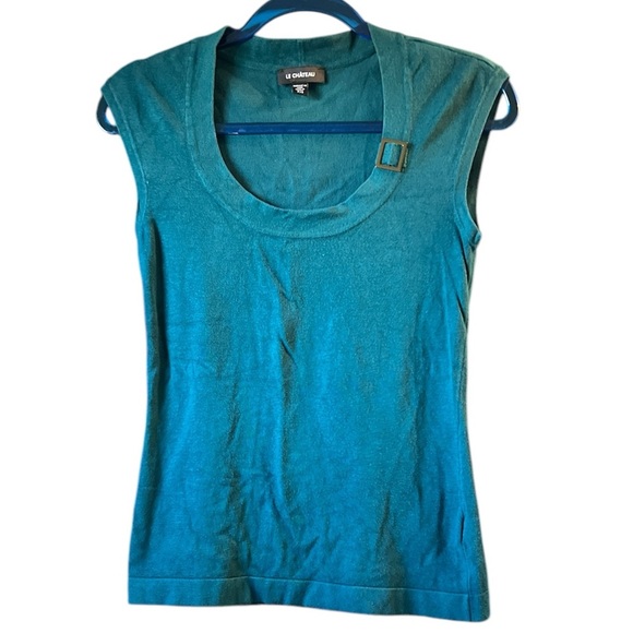 le chateau Tops - Le Château Blue Sleeveless Top  , Size Small, Bodycon